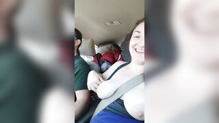 Outdoor Finger Screwed! Screaming Orgasms inside the Vehicle! Close up