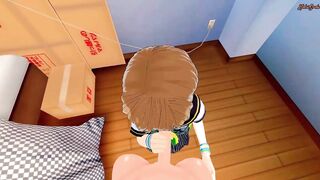 Chie Satonaka gets screwed and creampied from your pov -