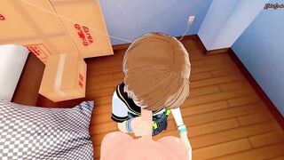 Chie Satonaka gets screwed and creampied from your pov -