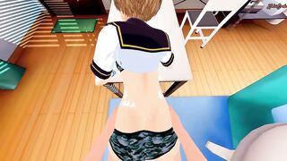 Chie Satonaka gets screwed and creampied from your pov -