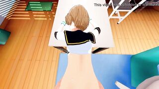 Chie Satonaka gets screwed and creampied from your pov -