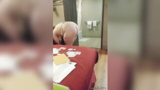THICK Booty Spun Red Head Squirts Cum as she Facesits Vagina