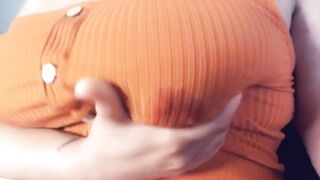 Long Milky Jugs Milking through Mini Dress
