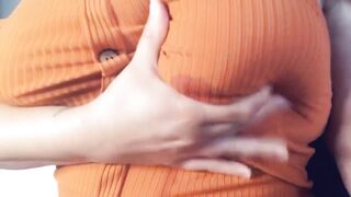 Long Milky Jugs Milking through Mini Dress