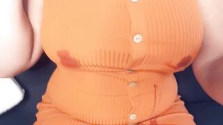Long Milky Jugs Milking through Mini Dress