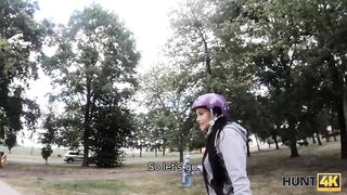 HUNT4K. Eighteen with wonderful butt offer herself to the rich