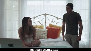 Brother and Sister Screwed Better on The Family Bed -