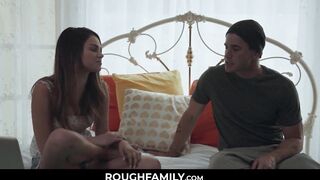 Brother and Sister Screwed Better on The Family Bed -