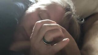 She wakes up dick inside hand, she finishes dick inside