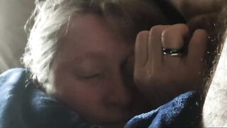 She wakes up dick inside hand, she finishes dick inside