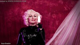 Rubber pvc bdsm with food fetisch and kinky talk cuckold