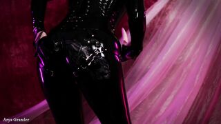 Rubber pvc bdsm with food fetisch and kinky talk cuckold