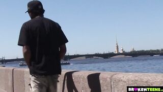 Teens Olga Barz Fills Her Mouth With Ebony Dick By