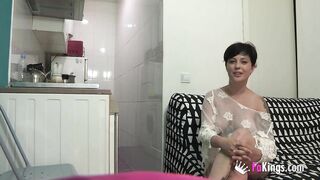 Astounding housewife hasn't been screwed inside a huge time. SHE