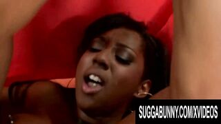 Pierced African Tart Vanessa B Deepthroats and Takes big black cock Till