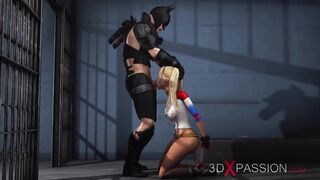 Goddess sex with a adorable 19 year old wearing Harley Quinn outfit