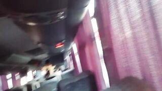 Satisfaction bus, boy masturbates me very rich and I suck