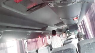 Satisfaction bus, boy masturbates me very rich and I suck