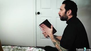 Chubby 18 year old Eliza Eves begging to a priest to banged