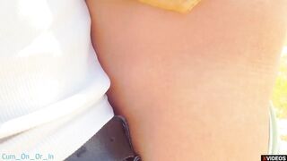 Stranger cum into my lingerie on the beach Ricky outdoor