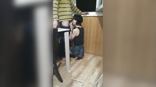 While the guests were walking, I made a incredible fellatio