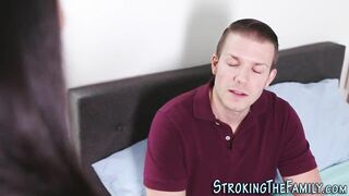 Turned On stepmom gets oral and blows