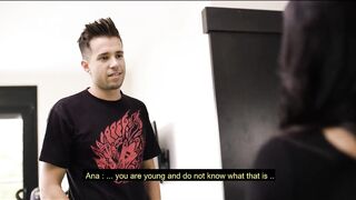 Stepmom fucking and being unfaithful with her son's young friend