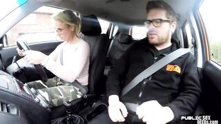 English cougar publicly sucks driving instructor