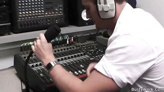 BBW singer takes his dick from behind at work