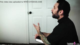 Rebel BBW barely legal Eliza Eves fucks much mature priest who