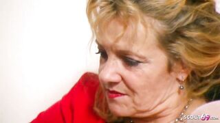 German Old teach Young Lovers to Screwed first time Three-Way