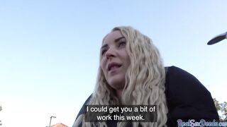 Pickedup european sexy sucking off cock before fucking