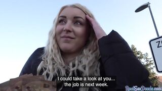 Pickedup european sexy sucking off cock before fucking