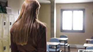 Filthy minded lesbo professor fucks schoolgirl & MILF - Alexis