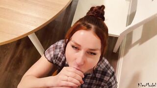 Banana sex and passionate ORAL SEX with jizzed on booty KleoModel