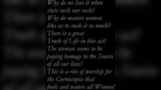 33 min of total worship of a old bitch to