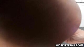 Big Titted MILF shoplifter plowed spreadeagle over the table by the