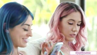 Colored hair stepsisters screwed inside 3 way