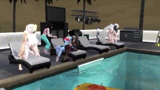Boruto Cap four pool party ends into a irresistible group sex