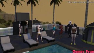 Boruto Cap four pool party ends into a irresistible group sex