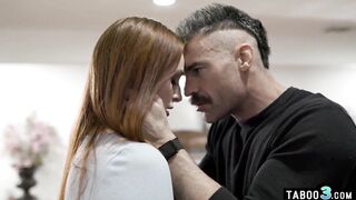 Recently widowed older man banging a red head teenie bimbo Maya