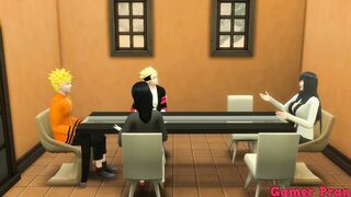 Boruto series cap one Boruto makes a party many people