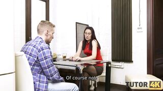 TUTOR4K. College bro is into love with rough-to-got professor and