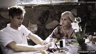 Totally sick squirter Milf fucks stepson and his new gf