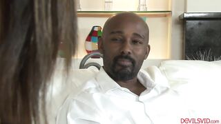 Ebony dude fucks white teens step-daughter