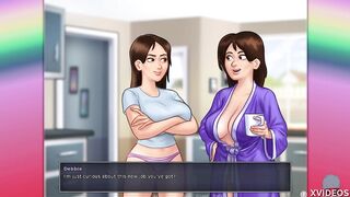 SUMMERTIME SAGA #07 • Big Boobed dark hair showing off her goods