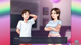 SUMMERTIME SAGA #07 • Big Boobed dark hair showing off her goods