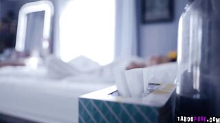 Alexis Fawx lying on bed and masturbating making her cunt