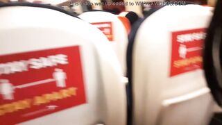 Outside cock flash inside the train. Stranger cunt with mouth jerk me