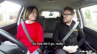 School Girl driver publicly creampied on backseat
